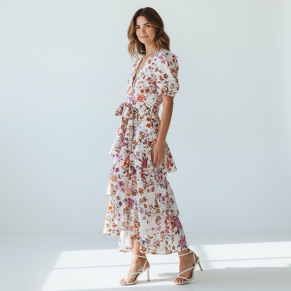 Floral Wrap Dress - Picture 9 of 15
